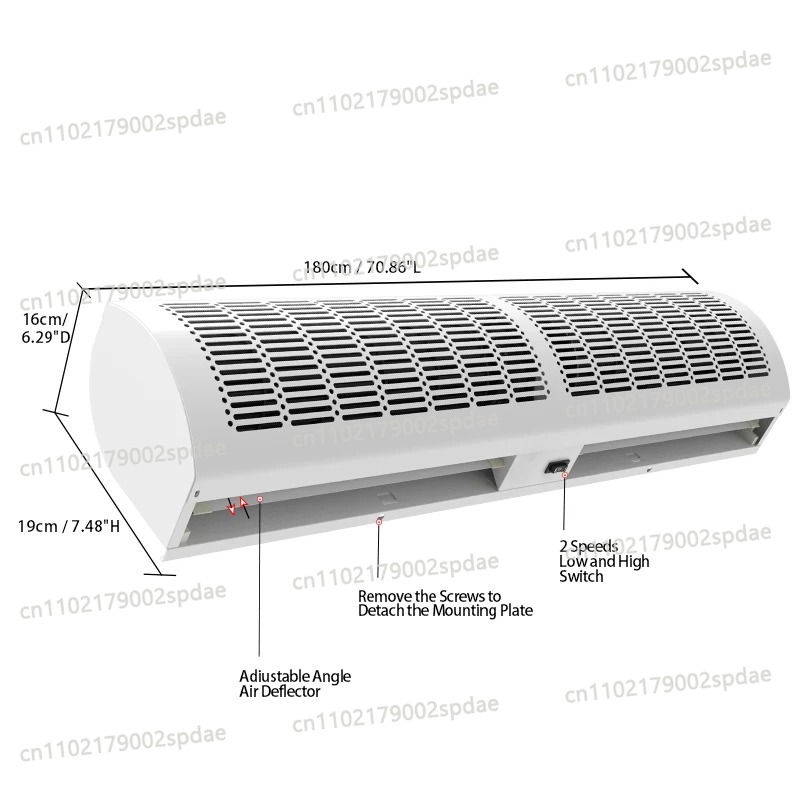 Commercial Wall Printing Machine - Mesin Tirai Udara Komersial Hemat Energi,